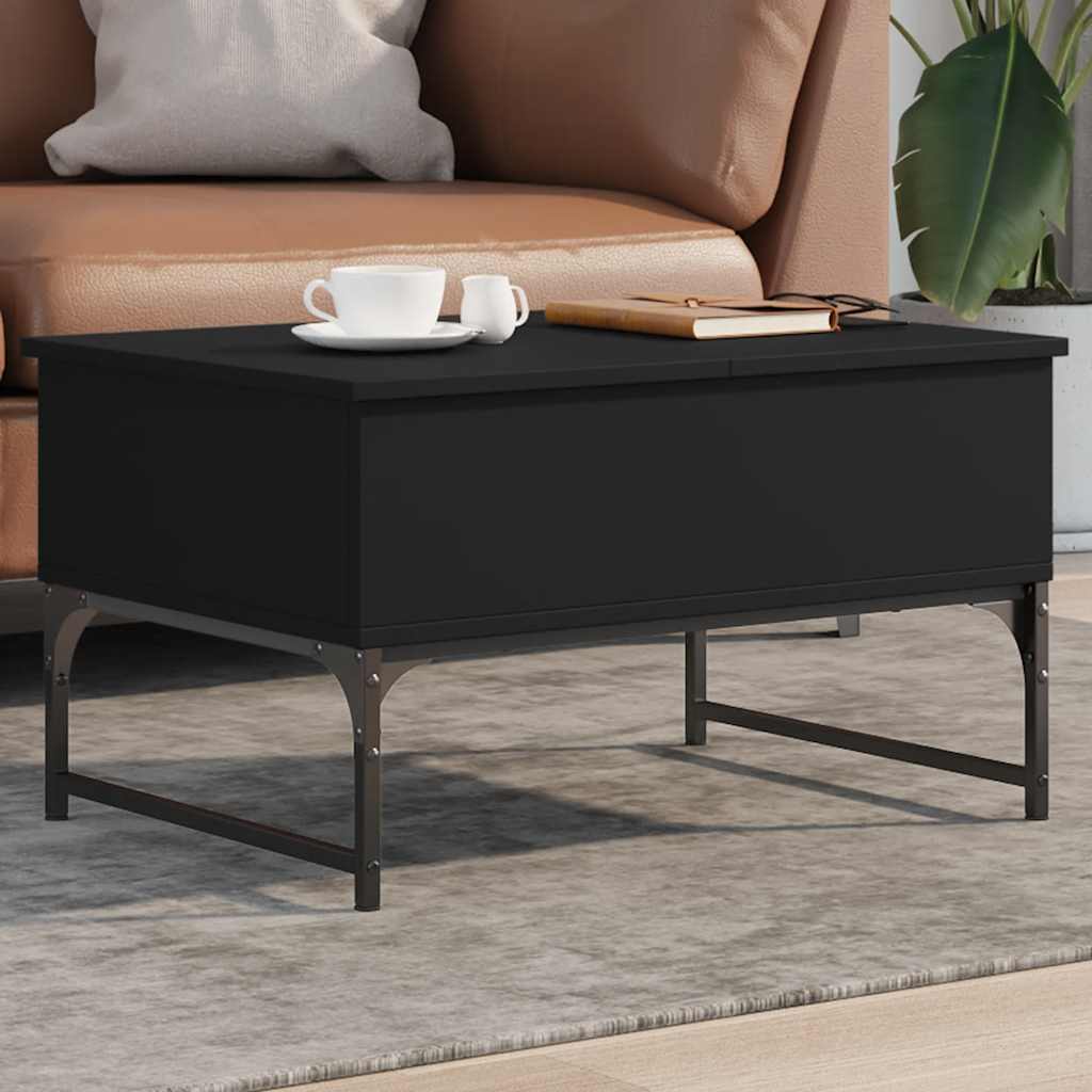 Schwarzer Couchtisch 70x50 cm