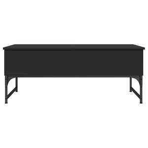 Schwarzer Couchtisch 100x50 cm mit Stauraum