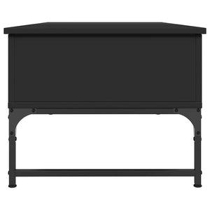 Schwarzer Couchtisch 100x50 cm mit Stauraum