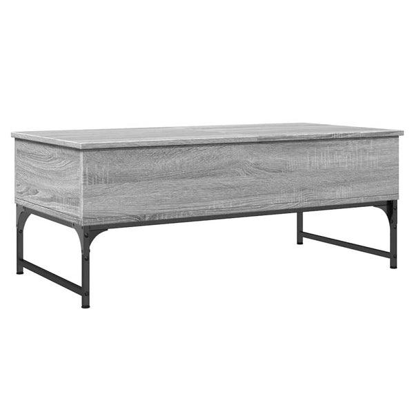 vidaXL Table basse gris Sonoma 100x50x40 cm aggloméré et métal