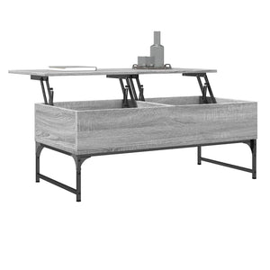 vidaXL Table basse gris Sonoma 100x50x40 cm aggloméré et métal