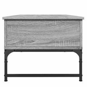 vidaXL Table basse gris Sonoma 100x50x40 cm aggloméré et métal