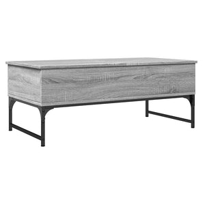 vidaXL Table basse gris Sonoma 100x50x40 cm aggloméré et métal