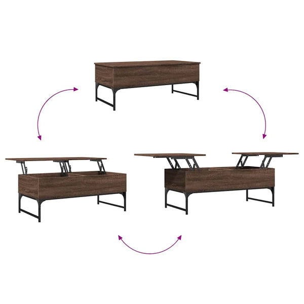 Couchtisch Braun Eichenoptik 100x50 cm