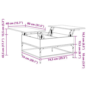 Sonoma Eiche Couchtisch 80x80 cm