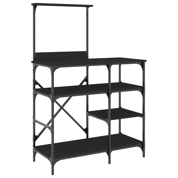 Schwarzes Bäckerregal 90x40x132 cm