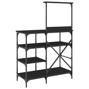 Schwarzes Bäckerregal 90x40x132 cm