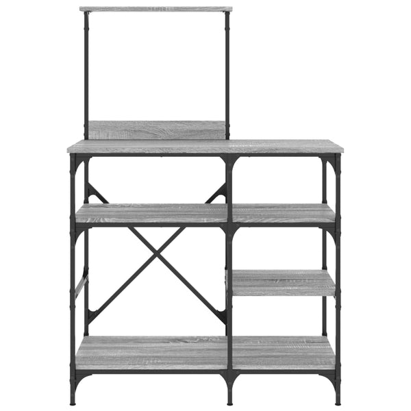 Bäckerregal Grau Sonoma 90x40x132 cm
