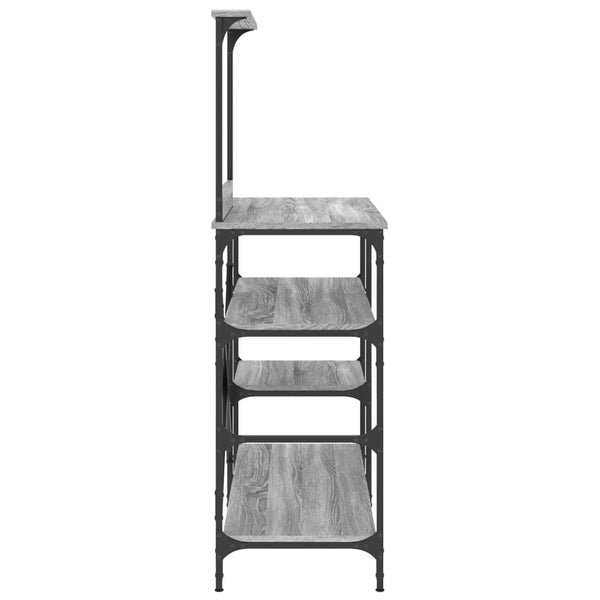 Bäckerregal Grau Sonoma 90x40x132 cm