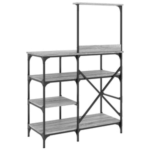Bäckerregal Grau Sonoma 90x40x132 cm