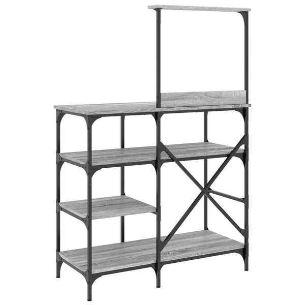 Bäckerregal Grau Sonoma 90x40x132 cm