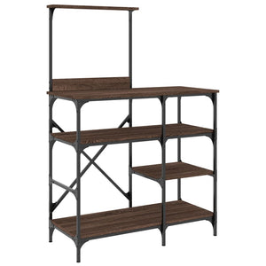 Bäckerregal Braun Eichenoptik 90x40x132cm