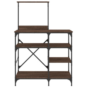 Bäckerregal Braun Eichenoptik 90x40x132cm