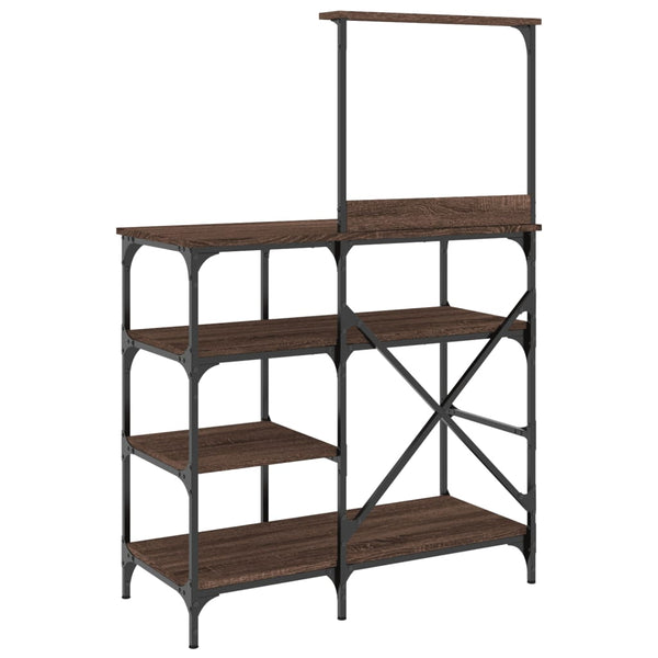 Bäckerregal Braun Eichenoptik 90x40x132cm