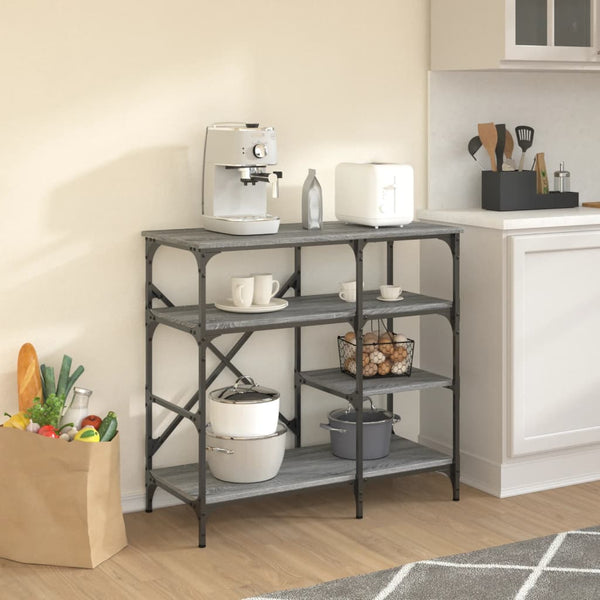 Bäckerregal Grau Sonoma 90 cm