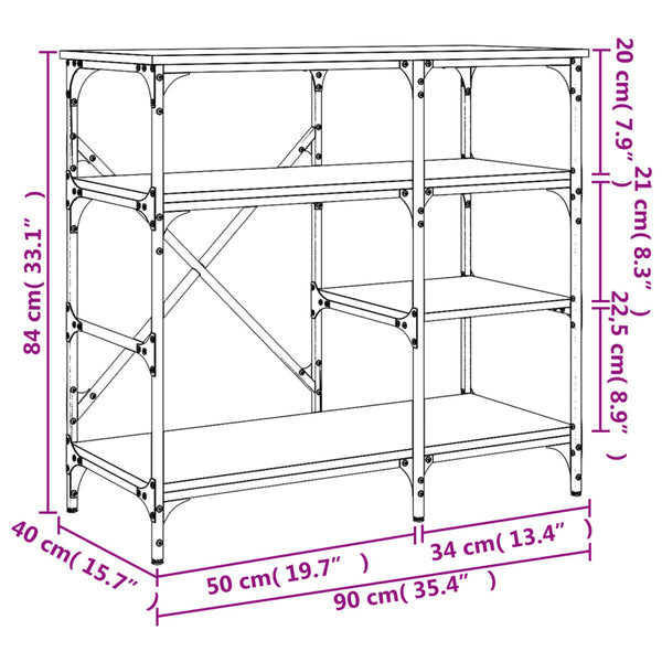 Bäckerregal Grau Sonoma 90 cm