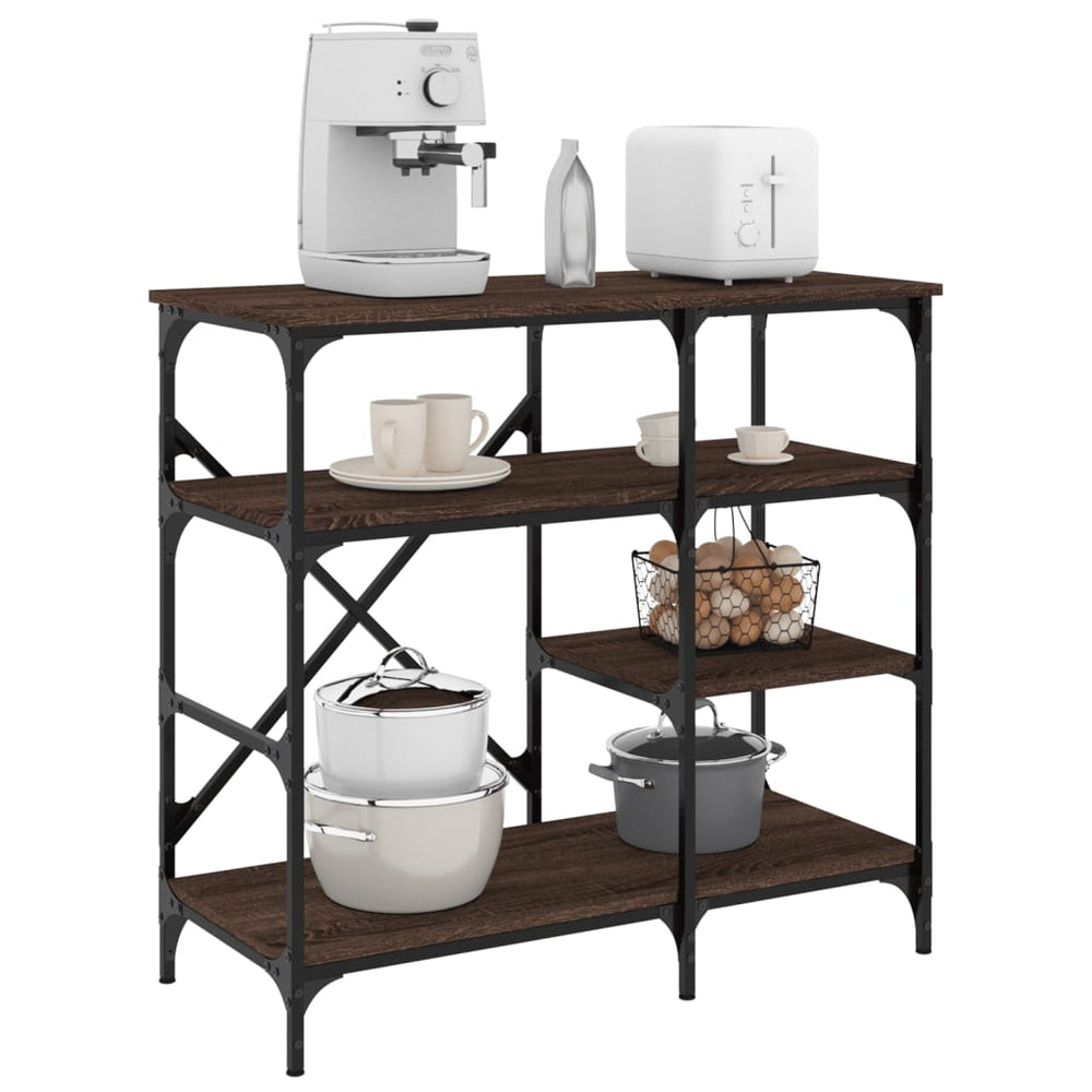 Bäckerregal Braun Eichen-Optik 90 cm