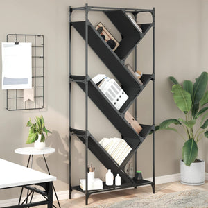 Bücherregal Schwarz 79x30x180 cm