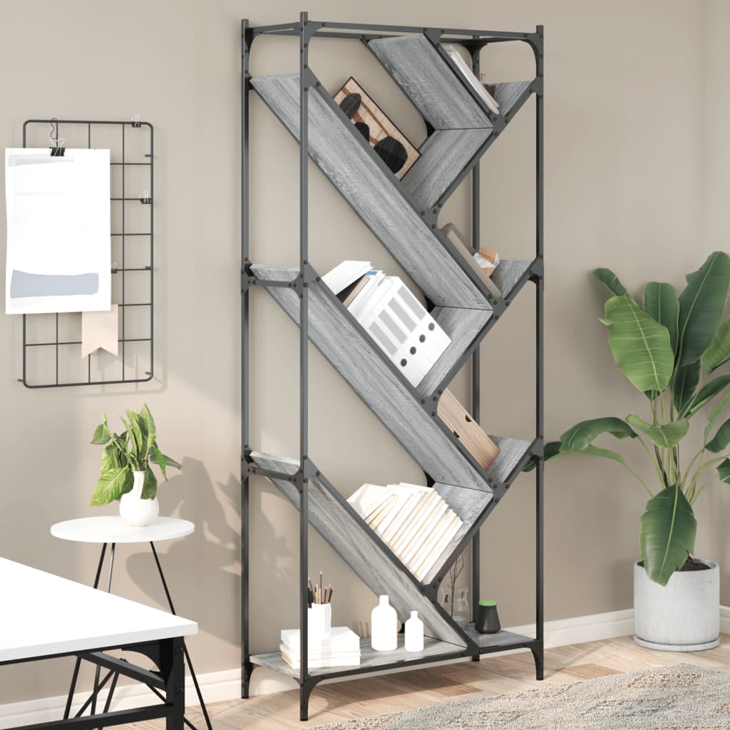 Bücherregal Grau Sonoma 180 cm