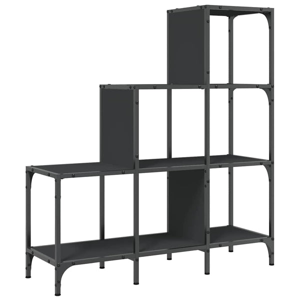 Schwarzes Bücherregal 92x102 cm