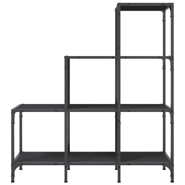 Schwarzes Bücherregal 92x102 cm