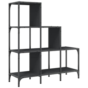 Schwarzes Bücherregal 92x102 cm
