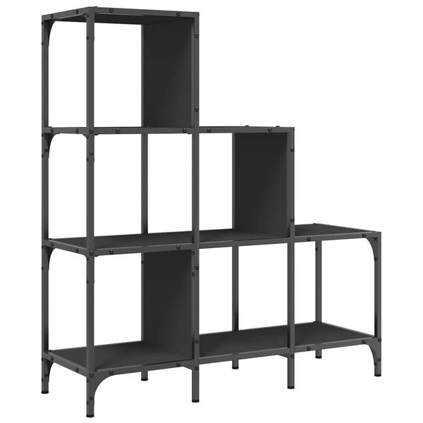Schwarzes Bücherregal 92x102 cm