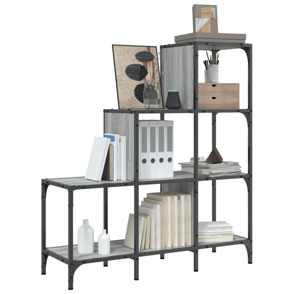 Bücherregal Grau Sonoma 92x30x102 cm
