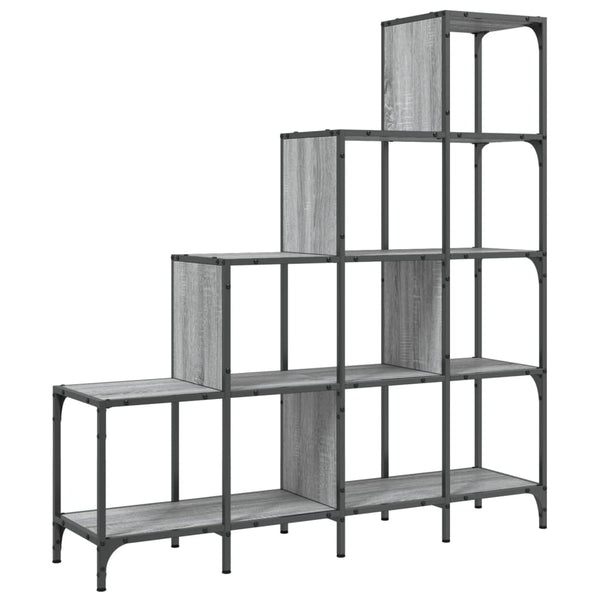 Bücherregal Grau Sonoma 122x132 cm