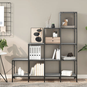 Bücherregal Grau Sonoma 122x132 cm