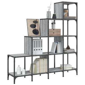 Bücherregal Grau Sonoma 122x132 cm