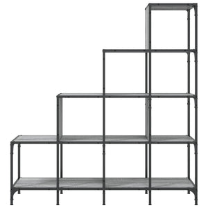 Bücherregal Grau Sonoma 122x132 cm