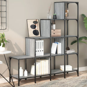 Bücherregal Grau Sonoma 122x132 cm