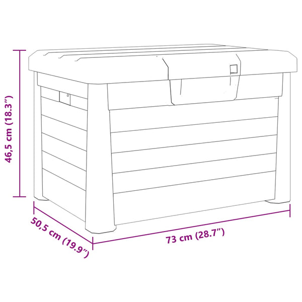 Anthrazit Kissenbox für Garten & Terrasse
