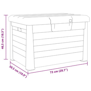 Graue Outdoor-Kissenbox aus Polypropylen