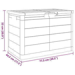 Graue Outdoor-Kissenbox aus Polypropylen