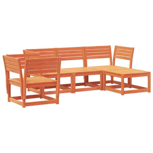 5-tlg. Garten Lounge Set Wachsbraun Kieferholz