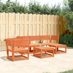 5-tlg. Garten Lounge Set Wachsbraun Kieferholz