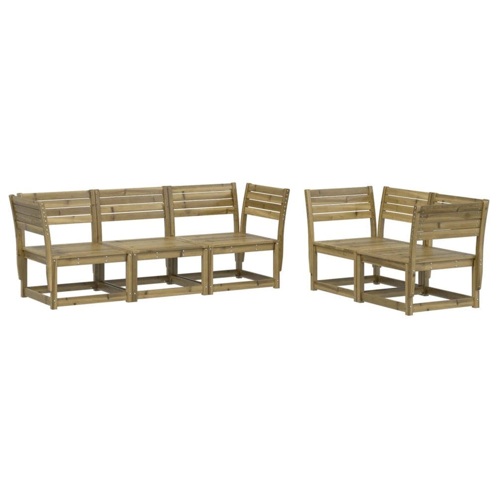 5-teilige Garten Sofagarnitur Kiefer Imprägniert