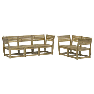vidaXL Salon de jardin 5 pcs en bois de pin imprégné