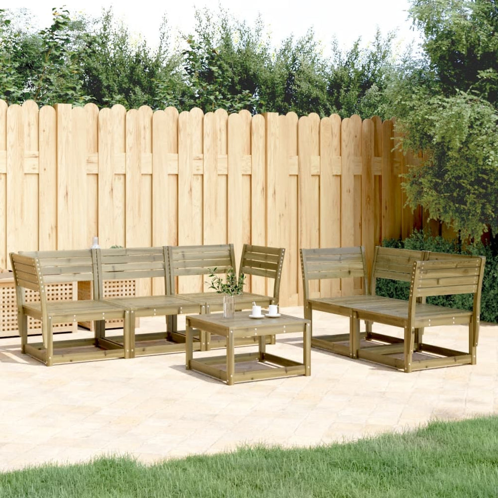 5-teilige Garten Sofagarnitur Kiefer Imprägniert