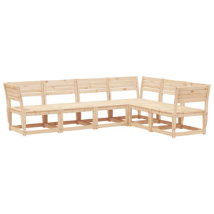 vidaXL Salon de jardin 6 pcs en pin massif