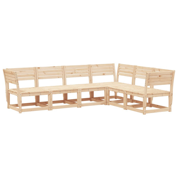 vidaXL Salon de jardin 6 pcs en pin massif