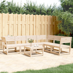 vidaXL Salon de jardin 6 pcs en pin massif