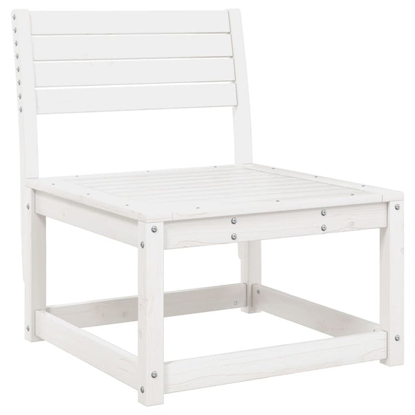 vidaXL Salon de jardin 6 pcs Blanc Bois de pin massif