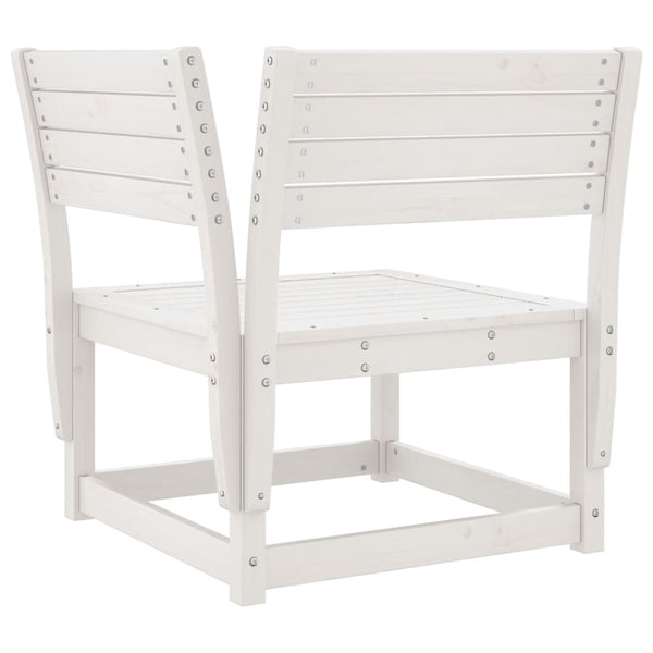 vidaXL Salon de jardin 6 pcs Blanc Bois de pin massif