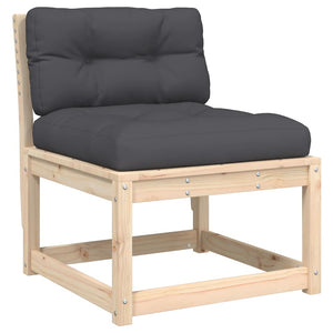vidaXL Salon de jardin 6 pcs avec coussins Bois de pin massif