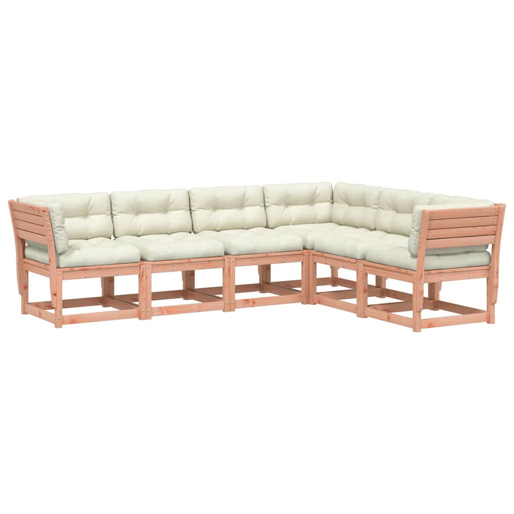vidaXL Salon de jardin 6 pcs avec coussins Bois de Douglas massif