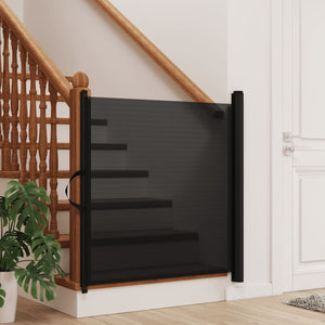 Ausziehbare Haustier-Barriere, 102,5x125 cm, Schwarz