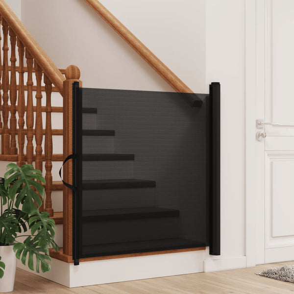 Ausziehbare Haustier-Barriere, 102,5x125 cm, Schwarz